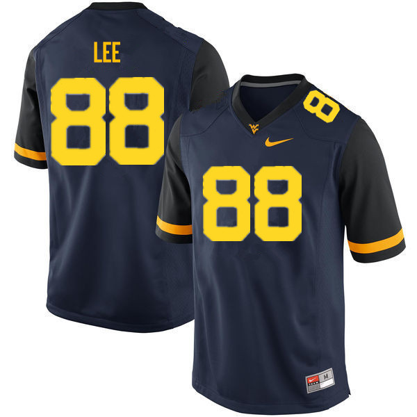 NCAA Men's Tavis Lee West Virginia Mountaineers Navy #91 Nike Stitched Football College Authentic Jersey KU23H17SU